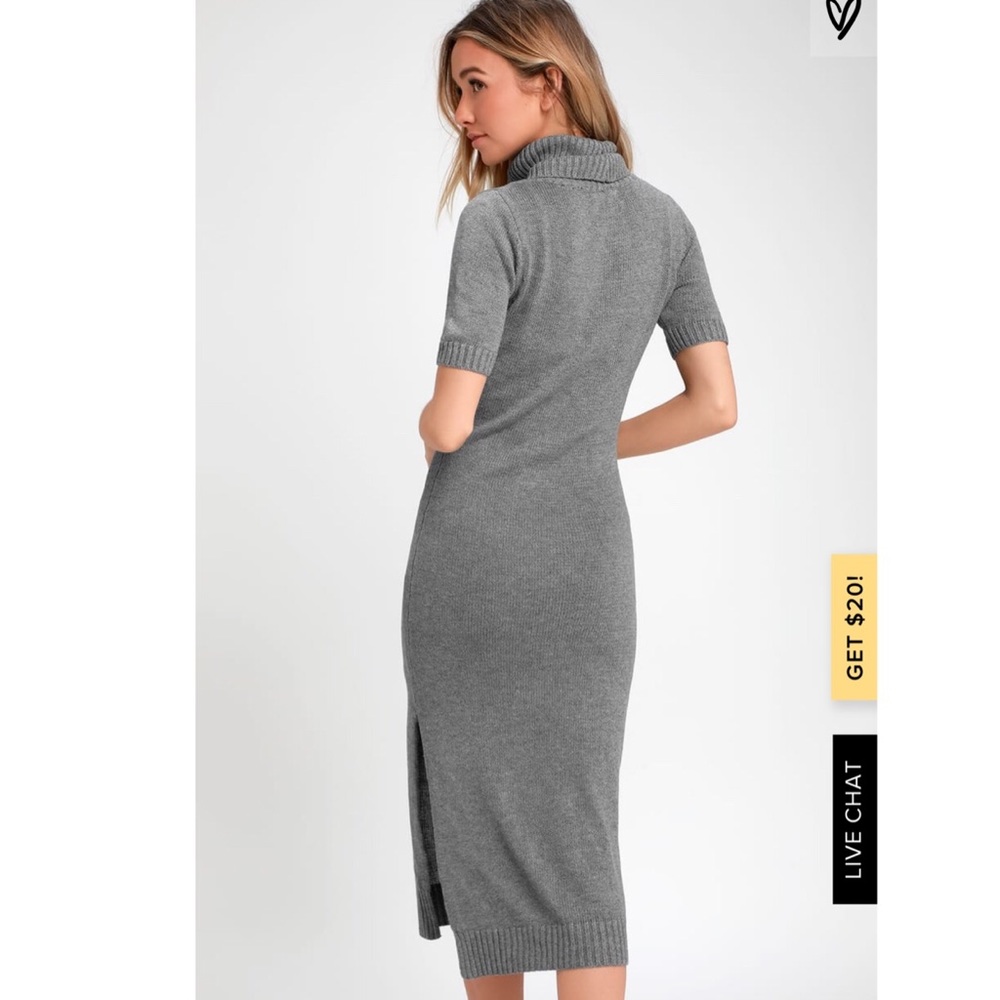 Coffee Date Turtleneck Midi Sweater Dress - Picture 7 of 8